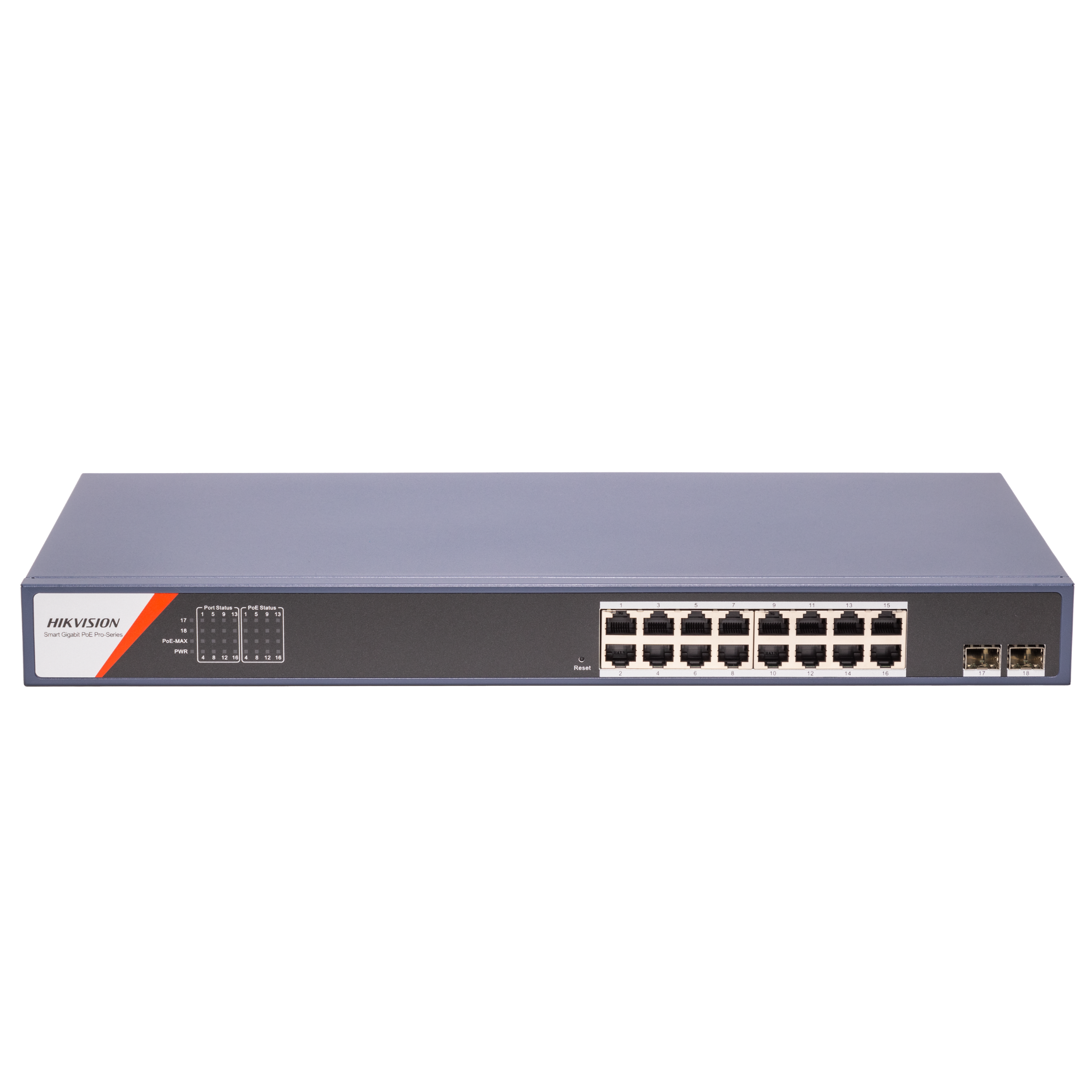 DS-3E1518P-SI-16P2F　Gigabit 16ポートPoE+スイッチ(PoE+:16,SFP:2)
