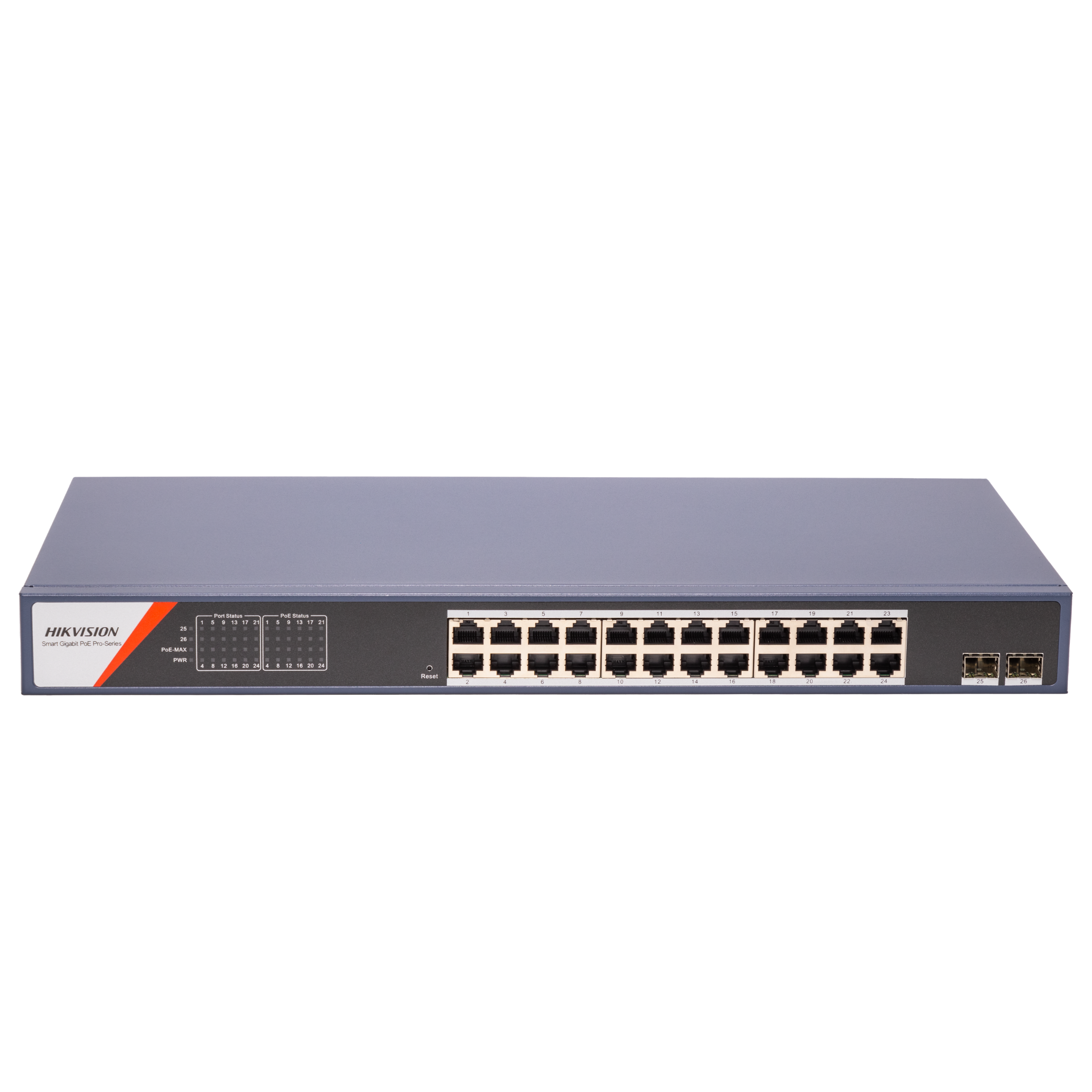 （発売予定）DS-3E1526P-SI-24P2F　Gigabit 24ポートPoE+スイッチ(PoE+:24,SFP:2)
